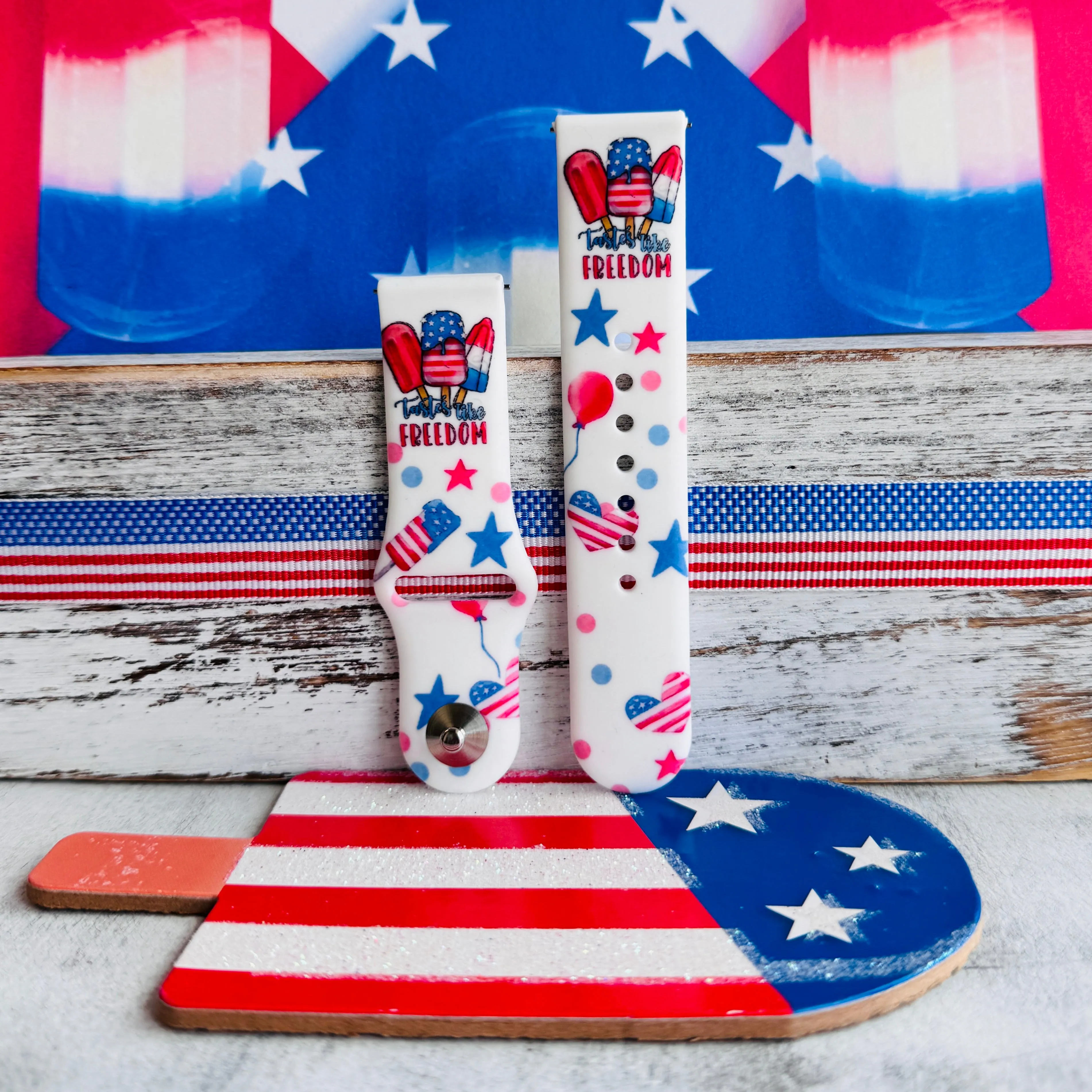 Sweet Liberty Print Silicone Band For Samsung Watch