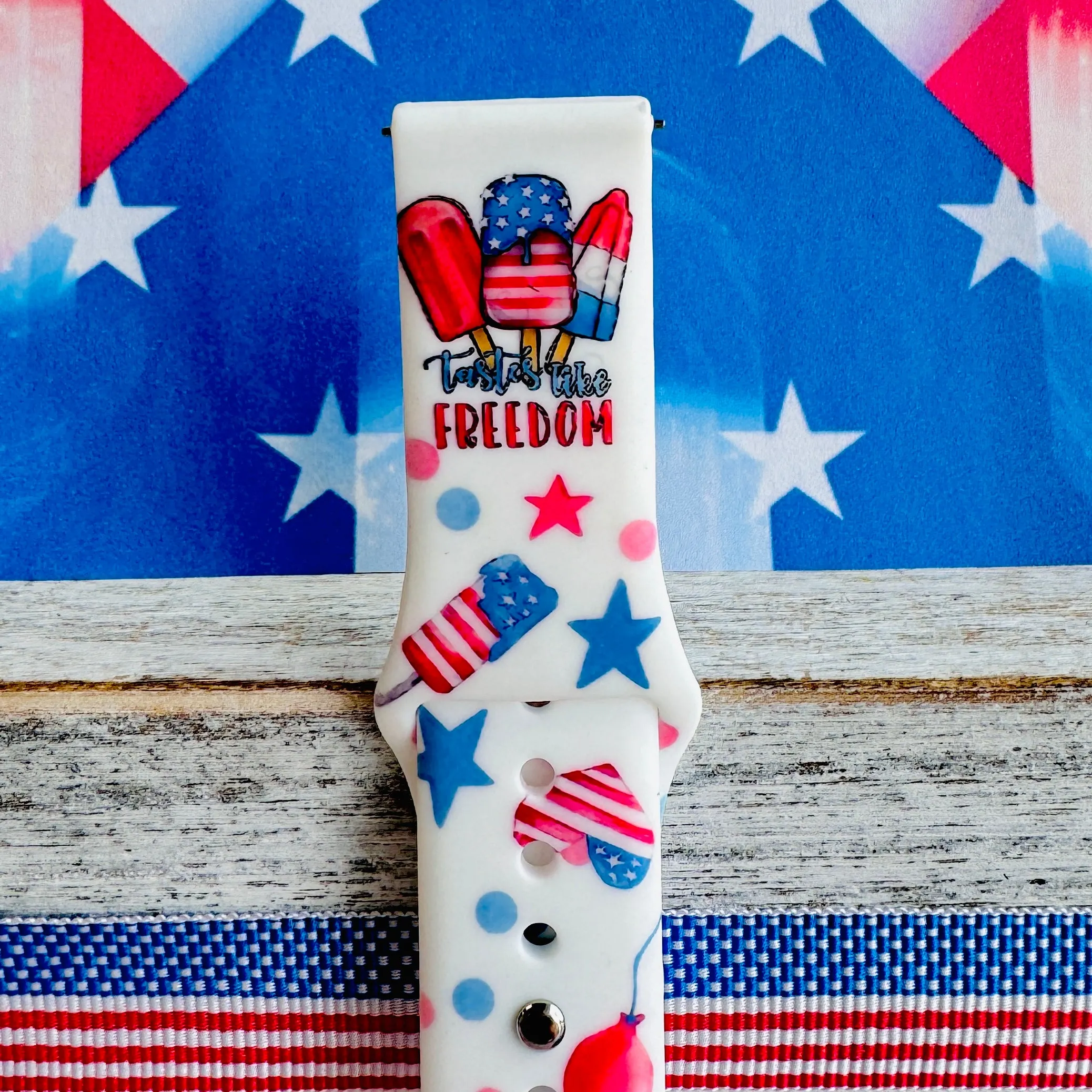 Sweet Liberty Print Silicone Band For Samsung Watch