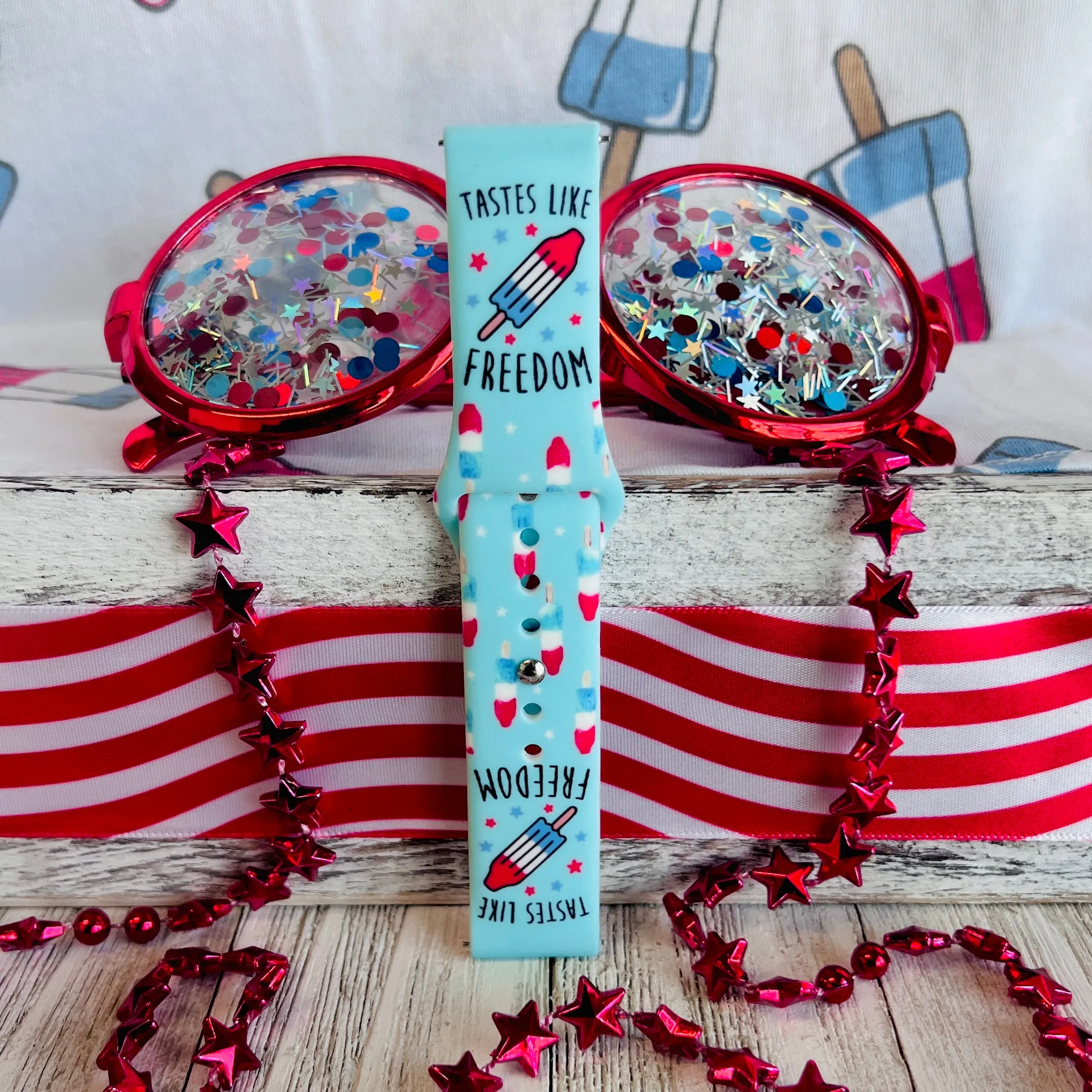 Tastes Like Freedom Print Silicone Band For Samsung Watch