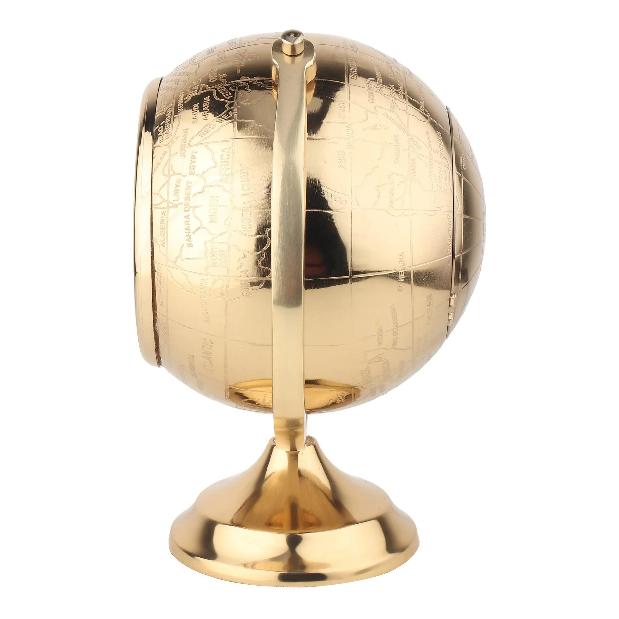 The Etched World Table Clock