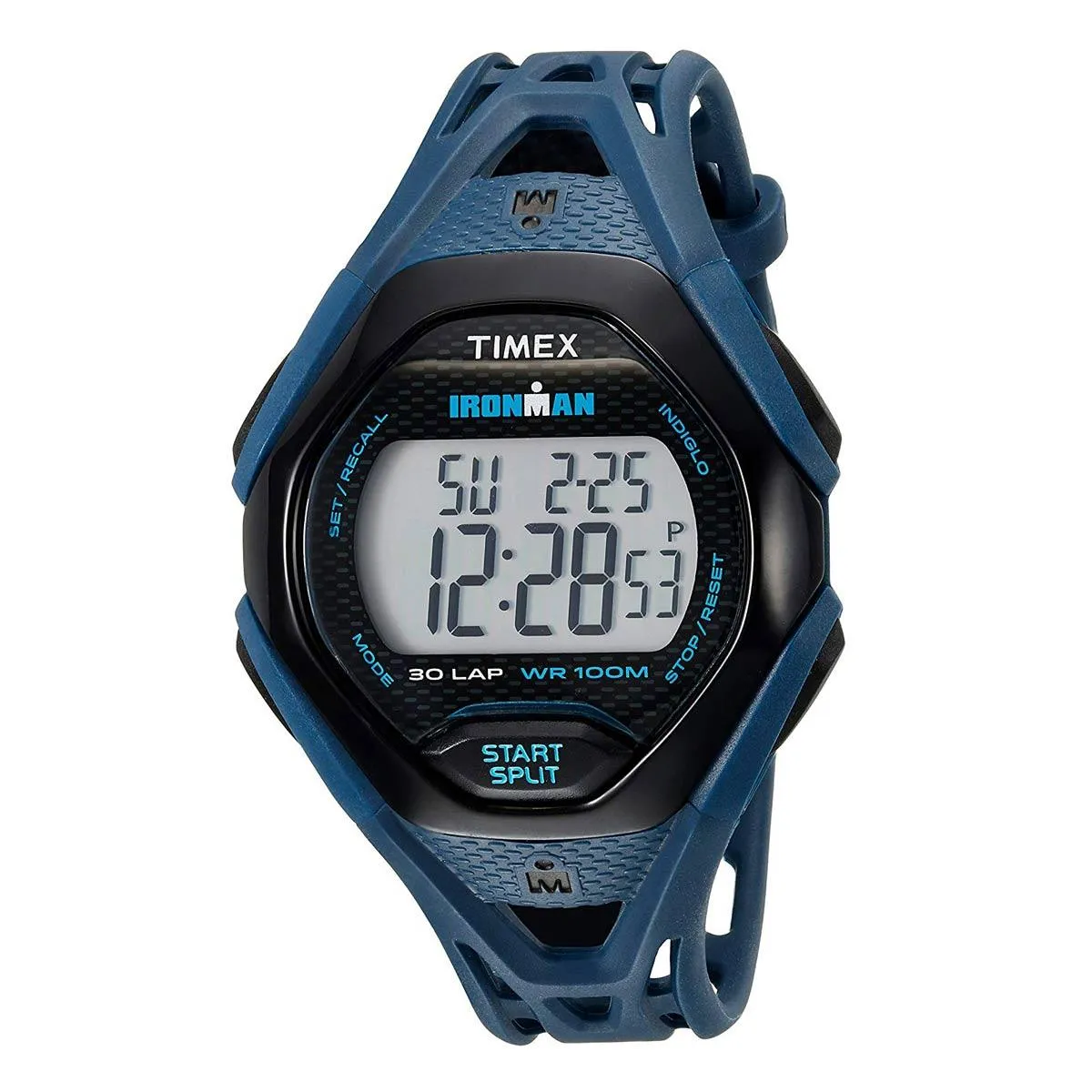 Timex Chronograph Watch - Men's Ironman Sleek 30 Blue Strap | TW5M10600JV