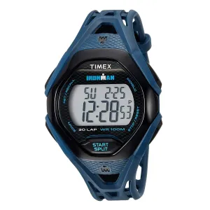 Timex Chronograph Watch - Men's Ironman Sleek 30 Blue Strap | TW5M10600JV
