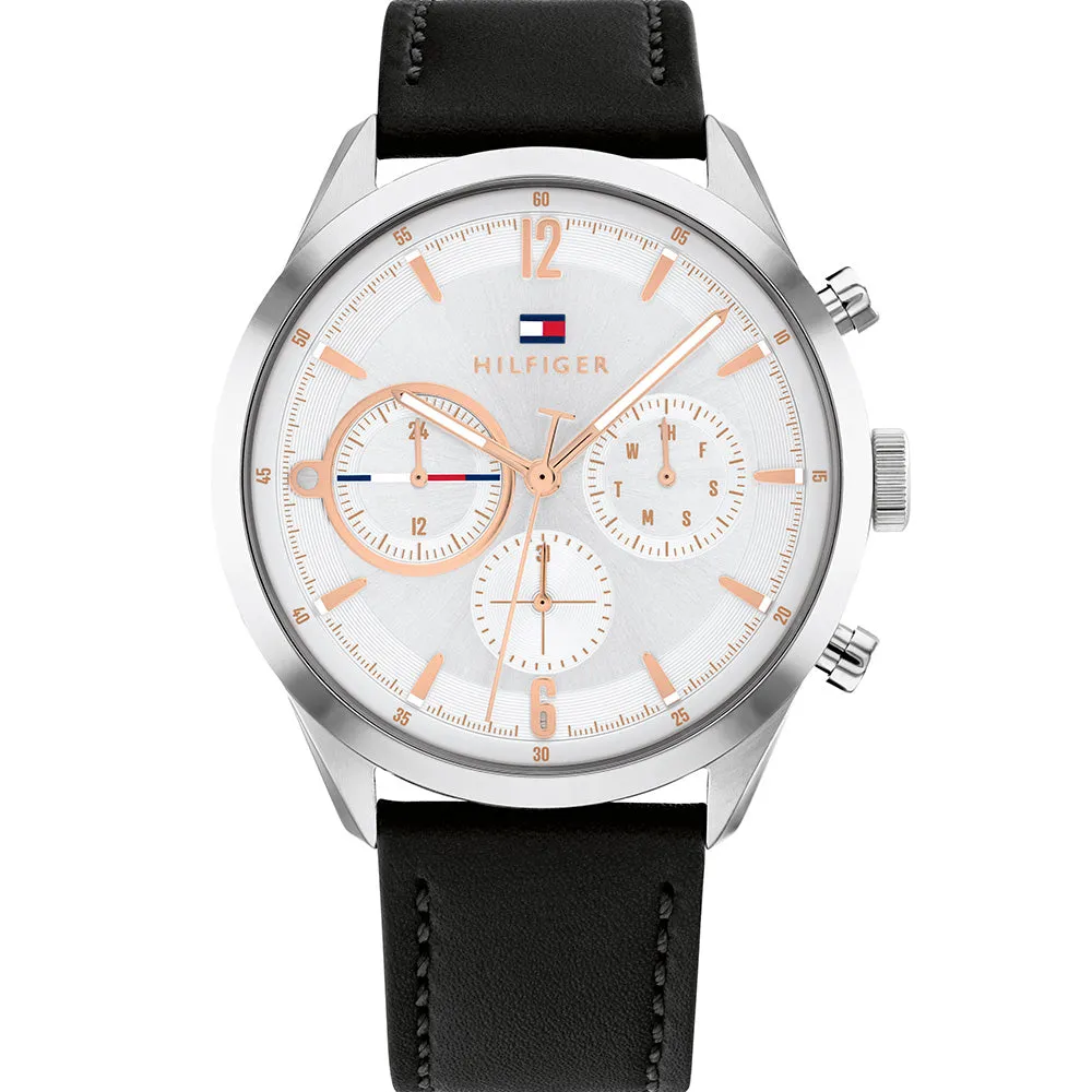 Tommy Hilfiger 1791941 Matthew Black Leather Mens Watch