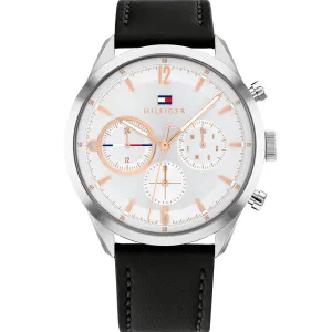 Tommy Hilfiger 1791941 Matthew Black Leather Mens Watch