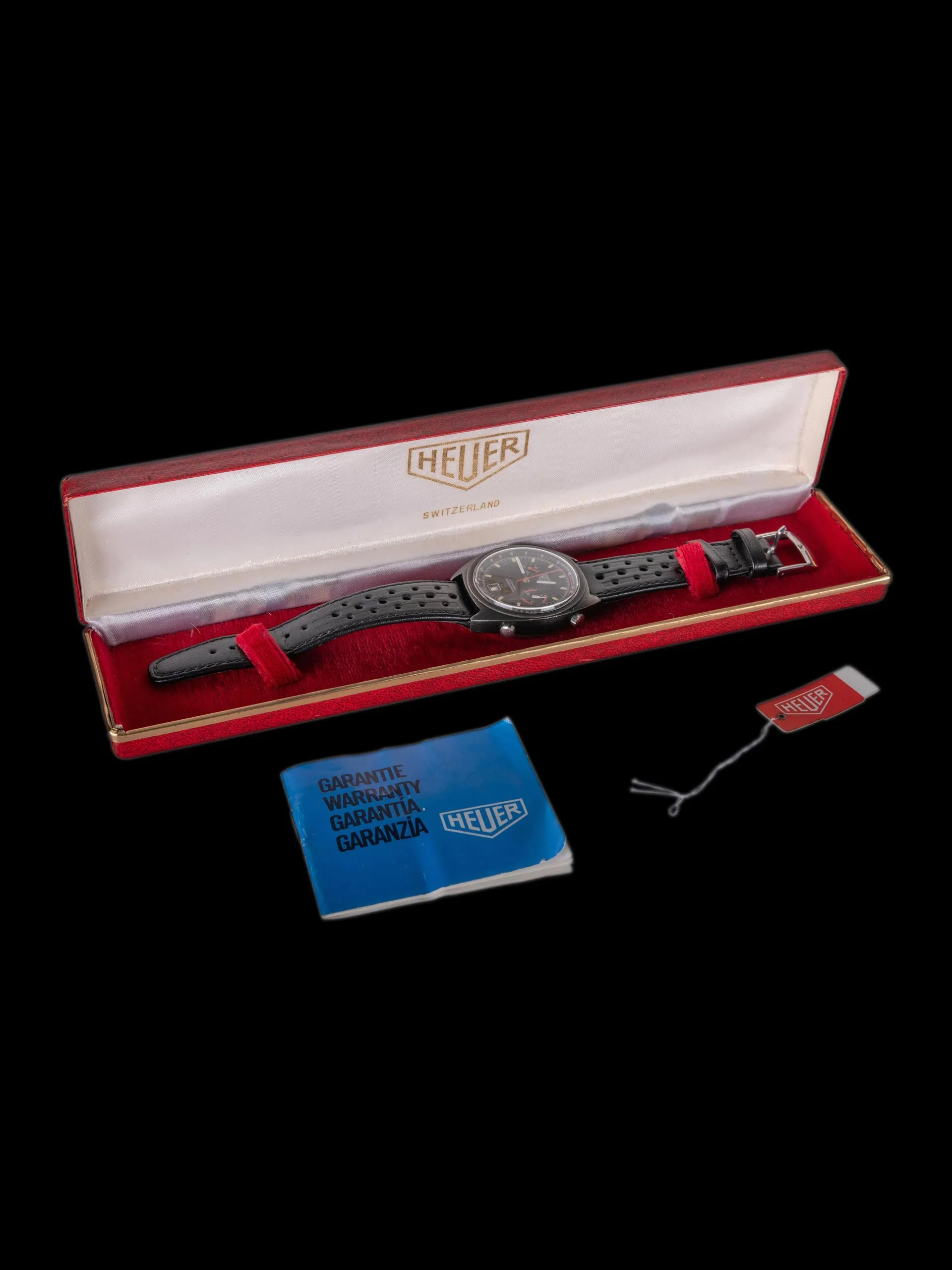 *Unpolished* 1970s Heuer Monza Chronograph (Ref. 150.501) "Cal. 15" PVD Case W/ Box & Papers
