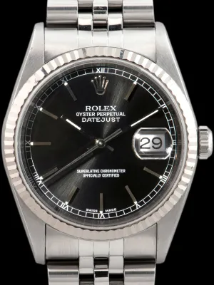 *Unpolished* 2000 Rolex Datejust (Ref. 16234) Black Dial