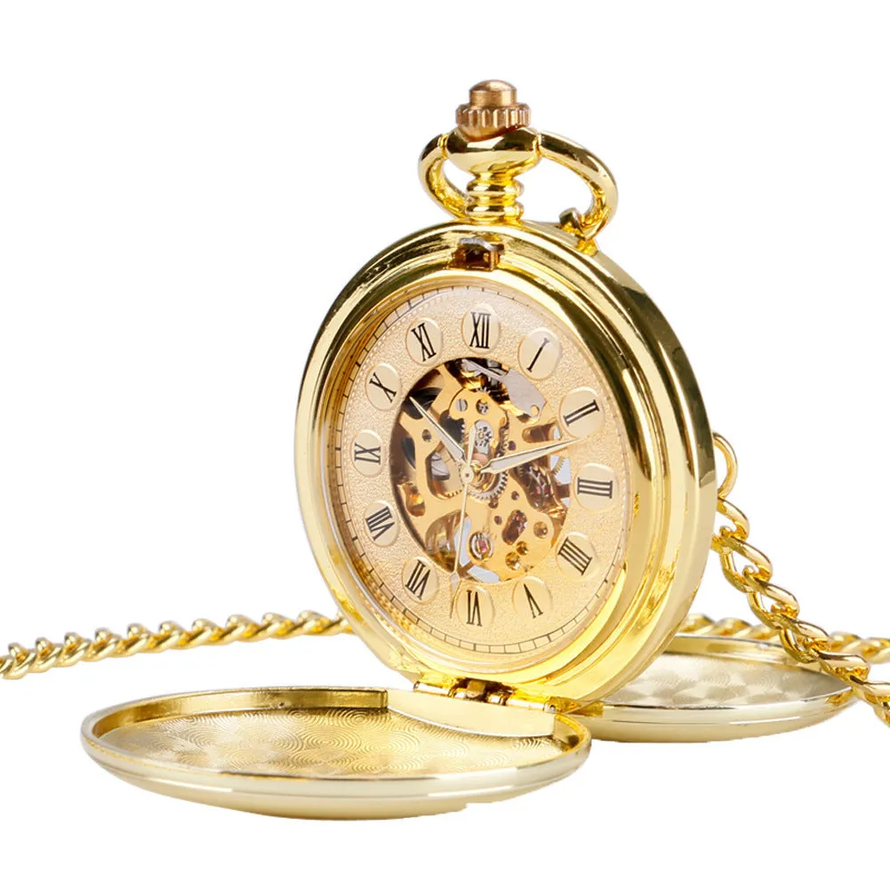 Vintage Carved Hollow Gift Souvenir Pocket Watch