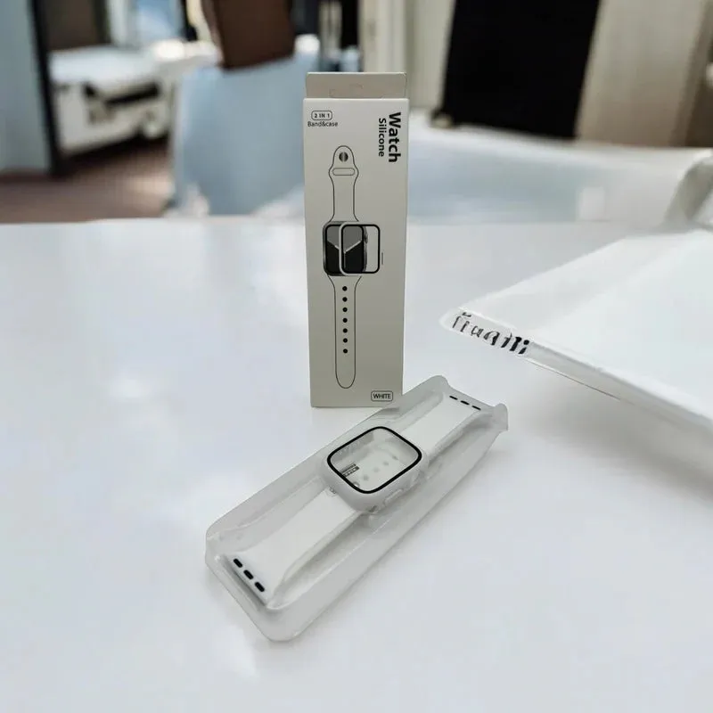 Watch Silicon 2 IN 1 Band&Case For Apple Watch (49m/white)