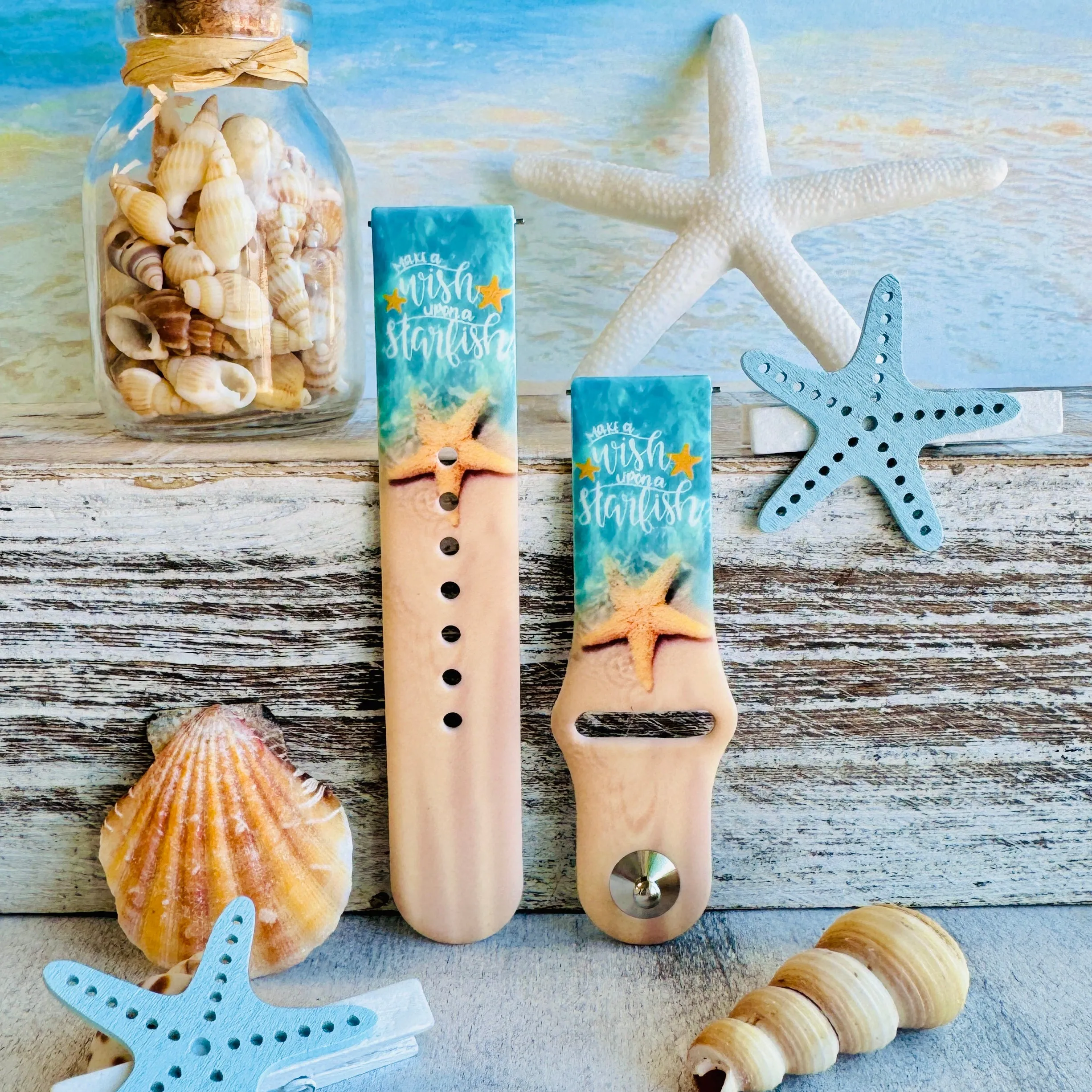 Wish Upon A Starfish Print Silicone Band For Samsung Watch