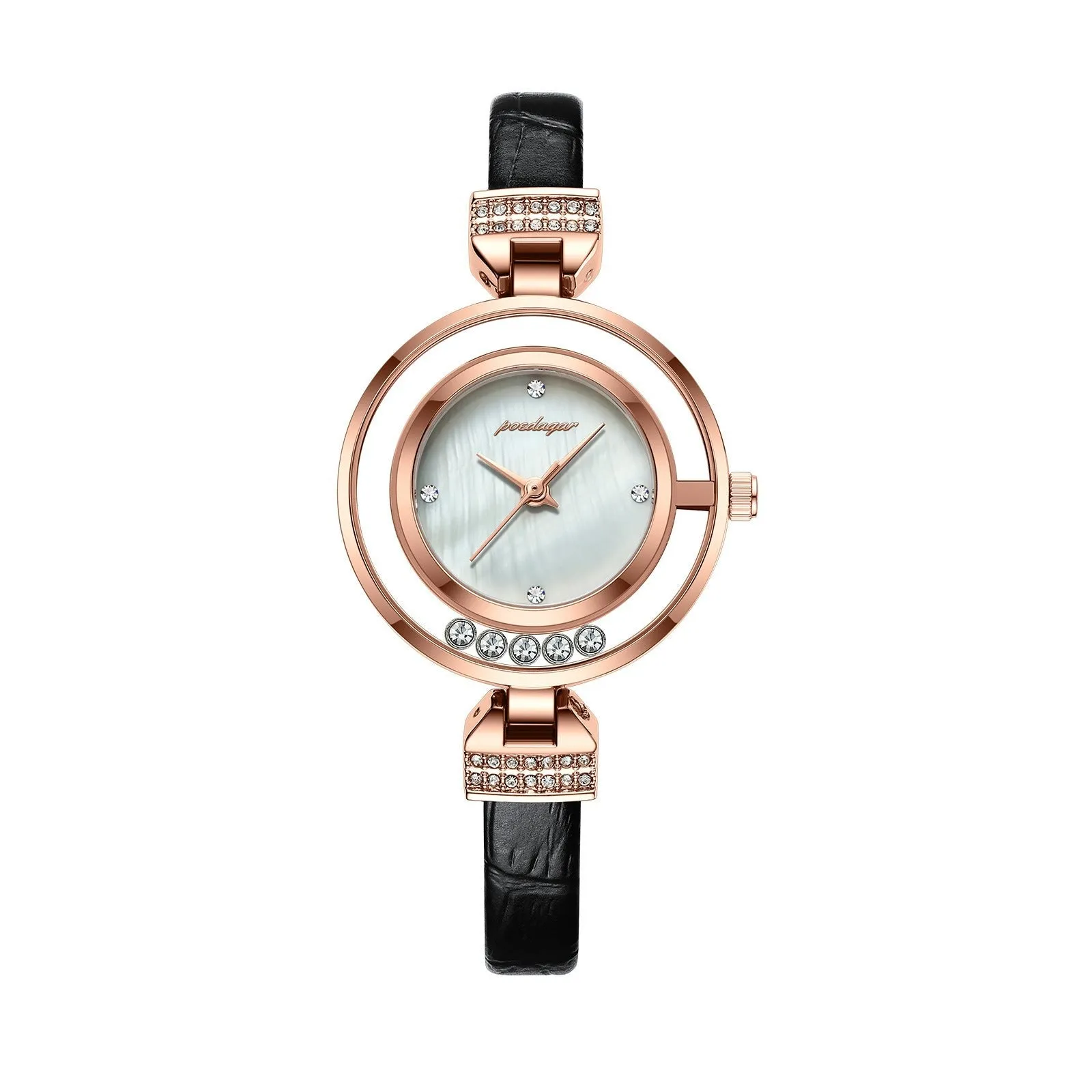 Women's Fashionable and Elegant Dress, Leather Analog Quartz Luxury Watch
