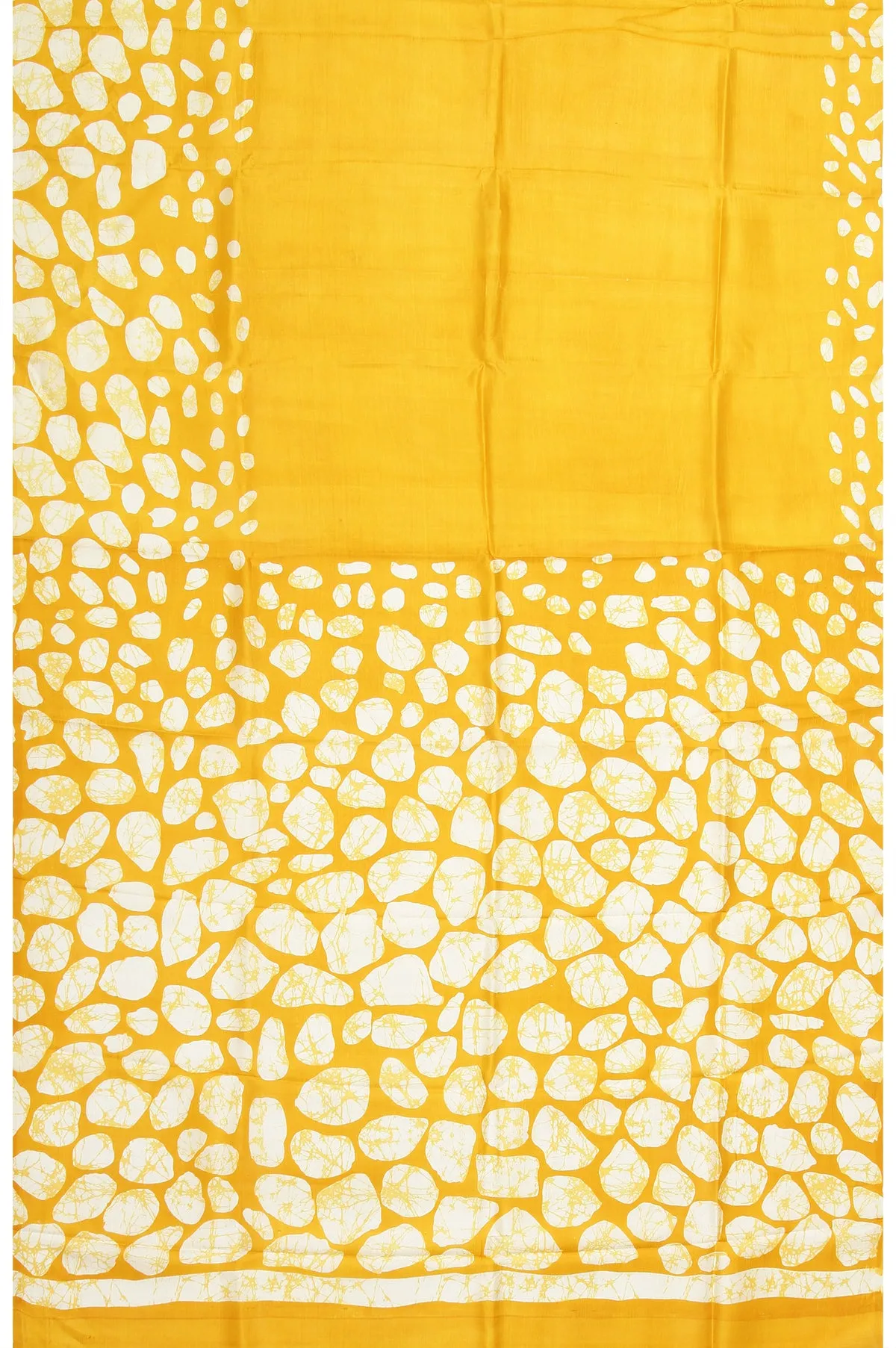 Yellow Pure Silk Saree with Plain Design