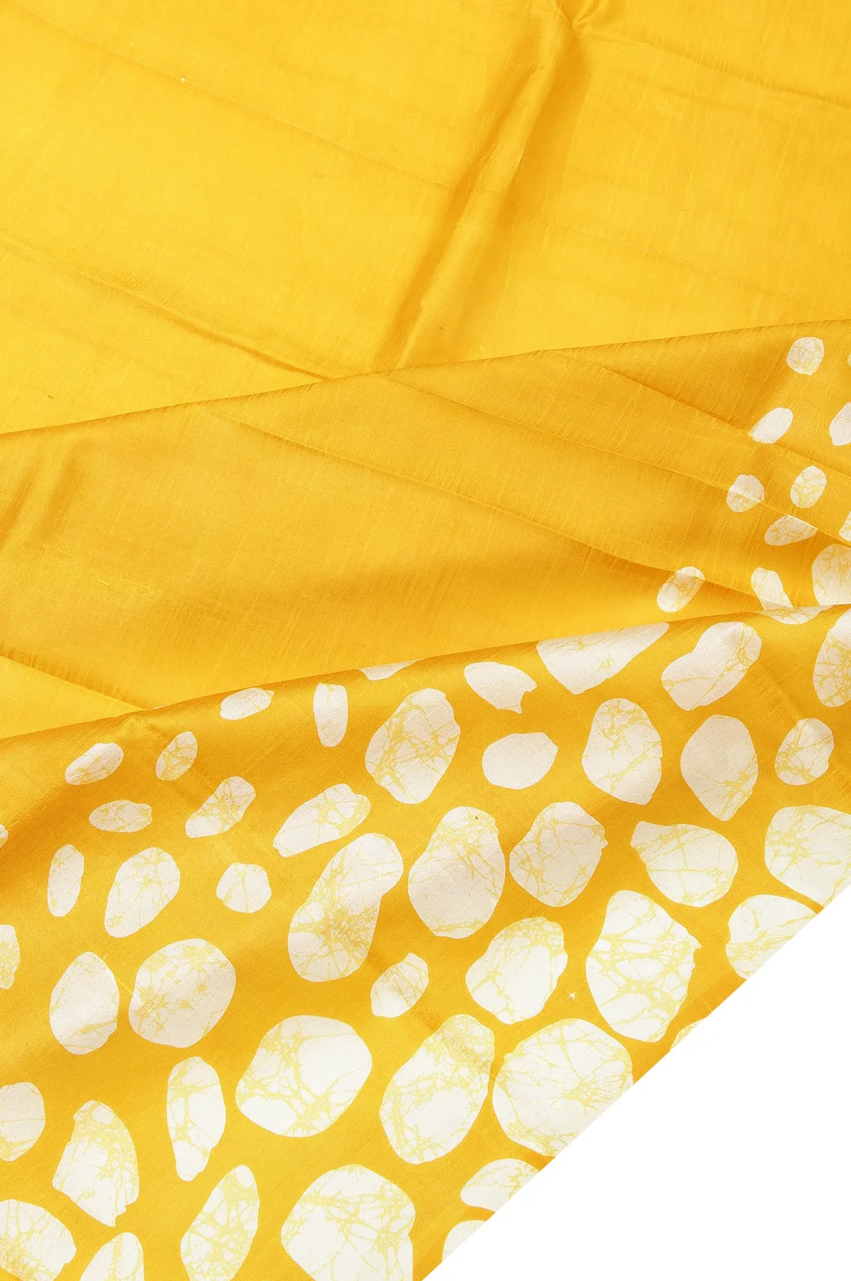 Yellow Pure Silk Saree with Plain Design