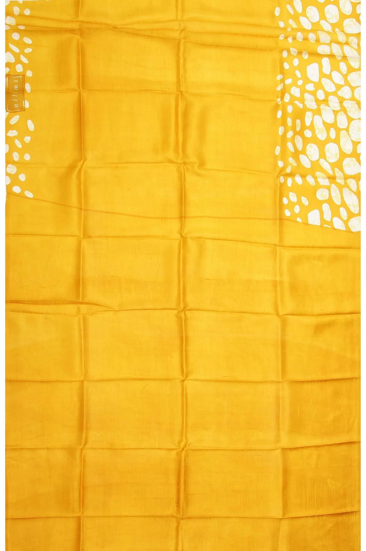 Yellow Pure Silk Saree with Plain Design